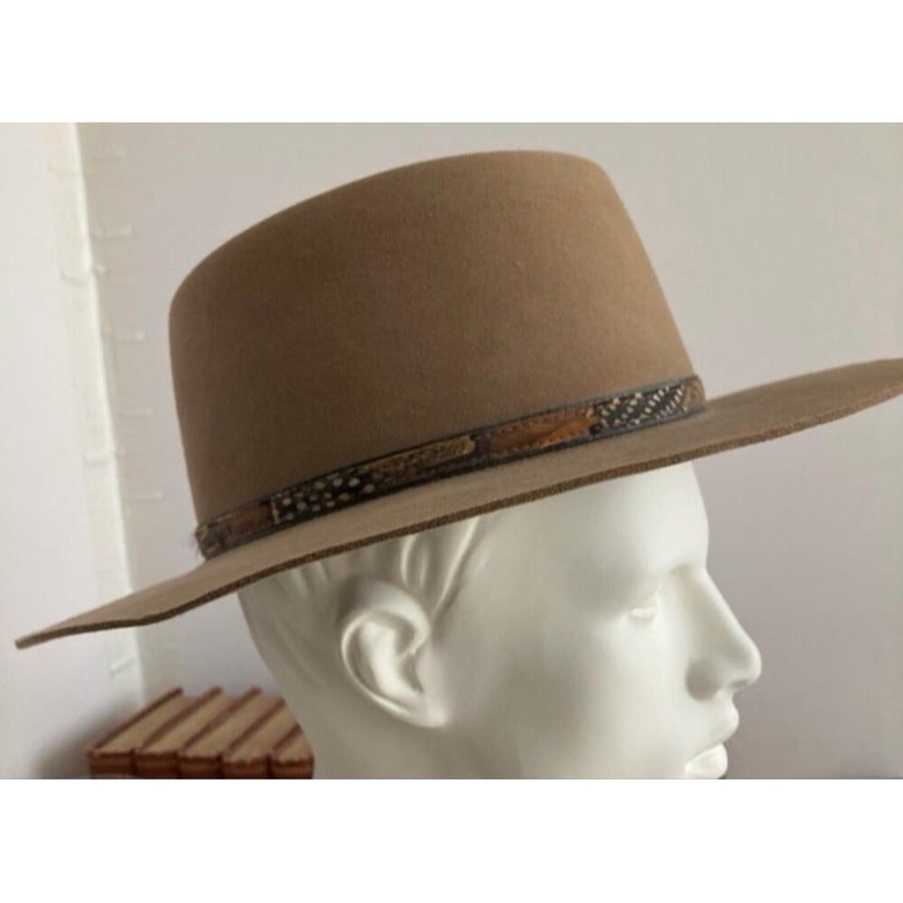 Vintage Flechet Longhorn Western Cowboy Fedora Fur Felt Ranger Hat Small